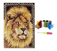 Juego de alfombras de anudar para hacer tú mismo, juego de punto de cruz, juego de alfombras con herramientas, kit de anudado, juego de punto de cruz, 40 x 60 cm