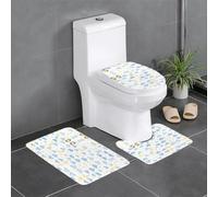 Juego de alfombras de baño de 3 piezas de 61 x 40,6 cm, estampado de cielo estrellado WHJSSF Quiet fácil de limpiar, absorbente y duradero