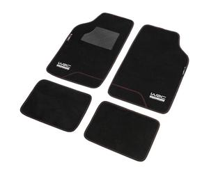 Juego de alfombras negro WRC 4 uds