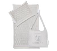 Juego de alfombrilla y almohada de acupresión, relleno de lino ecológico natural y fibra de coco, para aliviar el dolor de espalda/cuello, ciática, dolor de cabeza y relajación muscular, viene con