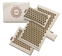 Juego de alfombrilla y almohada de acupresión, relleno de lino ecológico natural y fibra de coco, para aliviar el dolor de espalda/cuello, ciática, dolor de cabeza y relajación muscular, viene con