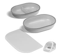 Juego de alfombrilla y cuenco para alimentadores automáticos de microchip