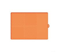 Juego de alfombrillas de silicona para barbacoa con función de drenaje, protectoras y aislantes del calor para la preparación de alimentos de cocina (naranja - C)