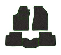 Juego de Alfombrillas Fabricado para BMW Serie 3 E30 Coupe año de 1985 a 1994 de moqueta Fabricada en Italia, Color Gris, Borde Verde