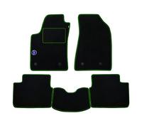 Juego de Alfombrillas Fabricado para Fiat 500 L de 1964 a 1975 de moqueta automotriz Fabricada en Italia, Color Negro con Marca