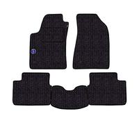 Juego de Alfombrillas Fabricado para Peugeot 108 Desde el año 2014 en adelante en moqueta de Fibra Inferior Fabricada en Italia, Color Antracita con Logotipo
