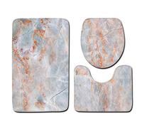 Juego de alfombrillas para baño y cocina con parte inferior antideslizante, textiles decorativos en diseño moderno para un soporte seguro en todos los suelos (B, talla única)