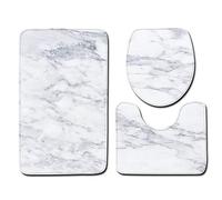 Juego de alfombrillas para baño y cocina con parte inferior antideslizante, textiles decorativos en diseño moderno para un soporte seguro en todos los suelos (A, talla única)