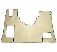 Juego de alfombrillas para camión, de una pieza, para Mercedes ACTROS MP4 Megaspace, con asiento plegable de pasajero de piel ecológica acolchada de 3 capas, color beige