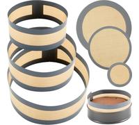 Juego de alfombrillas para hornear sin silicona para uso en horno con moldes de resorte, diseño de pegamento, resistente al calor hasta 480 F reutilizable para moldes para tartas (0,4 mm)