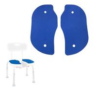 Juego de alfombrillas para silla de ducha en forma de U, cojín antideslizante de espuma EVA con adhesivo para discapacitados, discapacitados (no incluye taburete)