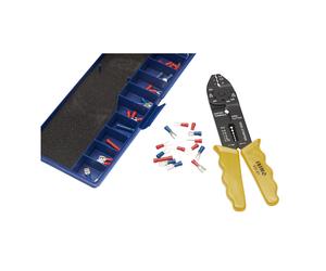 Juego de alicate para engastar con 60 terminales 630-61b1-4 irimo