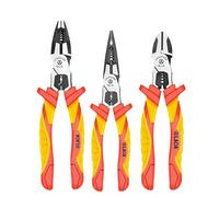 Juego de alicates aislados de punta fina for cortar cables, crimpar y cortar cables, con tensión de resistencia de 1000 V.(LA322308)