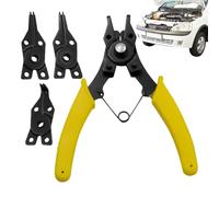 Juego de alicates de 4 en 1 para clips de retención de interiores y exteriores - Pinzas para juntas Tóricas - para trabajos mecánicos Reparación de automóviles Eléctricos Joyería Tubos Alambres