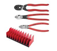 Juego de alicates de corte de 3 piezas con soporte de herramientas de 10 piezas