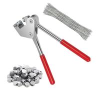 Juego de Alicates de Sellado, 165mm Alicates para Precintar Plomo, con 80 Precintos de Plomo (10mm), 80 Alambres de Precintar (170mm), para Contadores de Electricidad, Gas, Agua y Logística