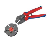Knipex MultiCrimp® Alicate crimp con porta-mordazas bruñido, con fundas multicomponentes 250 mm 97 33 01