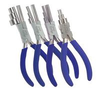 Juego de alicates para doblar alambre de 4 piezas. Alicates de cierre envolvente y de múltiples tamaños para hacer argollas, alicates de punta redonda para manualidades y joyería. Kit de herramientas