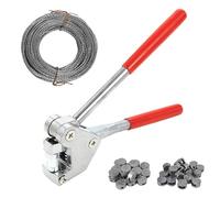 Juego de Alicates para Precintar, con 40 Sellos Redondos y 3 m de Cable Sellado, Alicate de Precintar para Precintos Redondos de 8 a 10 mm, para Contadores de Agua de Electricidad y Equipos Logísticos