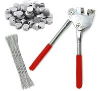 Juego de alicates para precintos, 165 mm, 80 cables de precinto (170 mm) para contador de agua, alicates de sellado de acero, kit con 80 precintos (10 mm), logística, contador de electricidad