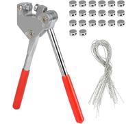 Juego de alicates para sellar cables, alicates para sellar cables, alicates para sellar cables, mango de plástico de 10 mm (1 alicate para sellar cables + 20 cables + 20 alicates para sellar cables)