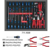 Juego de alicates y destornilladores KS Tools, 59 piezas