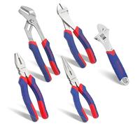 Juego de alicates y llaves inglesas para bricolaje, de acero cromo vanadio, 5 piezas, de WorkPro