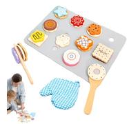 Juego De Alimentos De Juego De Galletas De Madera - Niños De Comida De Madera, Juguete De Galletas Falsos | Juego De Comida Para Galletas Para Niños De Madera, Taller De Galletas Juguete, Juego De Jue