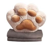 Juego de almohada de viaje, cojín para gatos con manta de viaje compacta, combinación de manta de viaje cálida, manta de camping portátil Guh825 (marrón, 40 x 35 x 10 cm)