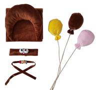 Juego de almohada para fotografía de recién nacido, para posar, para sesión de fotos de bebé, con forma de luna, manta y diadema para ducha