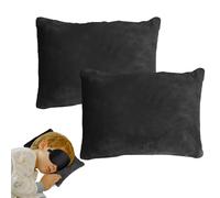 Juego de almohadas cervicales - Cojín de apoyo de felpa 28 x 18 cm, almohada de viaje de 2 piezas, soporte corporal versátil | Ayuda a la comodidad portátil con avión, oficina, uso de