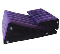 Juego de Almohadas Sexuales de 2 Piezas, Rampa de Ayuda Sexual Inflable, Combinación de Sofá Mágico, Almohada Triangular, Postura de Cuña de Apoyo, Almohada Versátil, Juguete