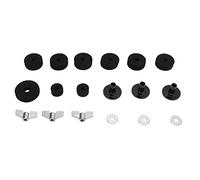 Juego de almohadilla de fieltro kit de batería | Reemplazo de nueces de ala y arandelas de platillo | Mangas de soporte para posicionamiento de platillo estable | Pads de fieltro (Black)