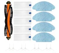 Juego de almohadillas de fregona de filtro de cepillo lateral para Tefal EFor para serie 20 40 50 robot de repuesto compatible con Smart FORCE RR7267WH RG7375WH (C)