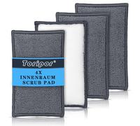 Juego de almohadillas de limpieza para interior de coche, esponja de microfibra para limpieza interior, cuidado de plástico, tapicería, cuero, cabina y grifos, 15 x 9 cm