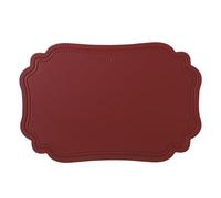 Juego de Almohadillas de Mesa de PVC, Almohadillas de Mesa Impermeables y Resistentes al Aceite en la Cocina Moderna (Juego Rojo de 8 Piezas)