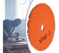 Juego de almohadillas de pulido de 100 mm, 3 escalones para granito, hormigón, mármol, discos abrasivos unidos de resina húmeda y seca con esmeril de alta densidad (grano 3)