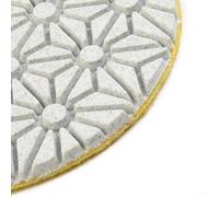 Juego de almohadillas de pulido húmedo/seco de 100 mm, 3 pasos para granito, hormigón, piedra de mármol, grano #1/#2/#3, unión de resina de 5 mm de grosor con respaldo de nailon (grano 1)