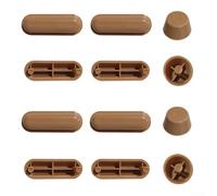 Juego de almohadillas para asiento de inodoro de 12 piezas: almohadillas suaves, silenciosas y antideslizantes para mayor comodidad (marrón)