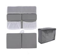 Juego de Almohadillas para el Codo para el Baño del bebé, Almohadilla Antideslizante de Cuero de PU, Artículos Esenciales para el Baño del bebé con Almacenamiento de Juguetes