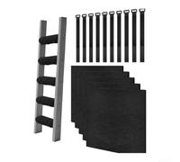 Juego de almohadillas para escalera, paquete de 5 alfombrillas antideslizantes, forro de espuma que absorbe los golpes, correas fáciles de limpiar, ajuste personalizado para literas y caravanas