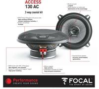 Juego de altavoces coaxiales de 2 vías Focal 130AC 13 cm (5,25") 100 vatios...