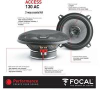 Juego de altavoces coaxiales de 2 vías Focal 130AC 13 cm (5,25") 100 vatios s...