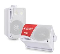 Juego de altavoces de 3 vías resistentes a la intemperie para exteriores, par de altavoces de montaje de grado marino de 3.5 pulgadas, 200 W, en una parrilla de carcasa de ABS resistente, hogar, barco