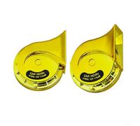 Juego de altavoces de trompeta de 12 V, 2 bocinas impermeables para automóviles y motocicletas, salida de sonido robusta (dorado)