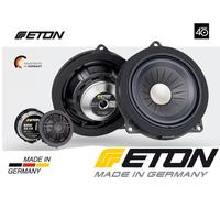 ETON UG-BMW10W - 10 cm/4 pulgadas 2 vías Plug & Play sistema de componentes Plug & Play, juego de altavoces para coche compatible con vehículos BMW y Mini, sistema de sonido para montaje en puerta