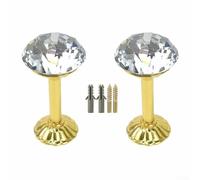 Juego de alzapaños de cortina con decoración de cristal, ganchos de aleación de zinc para cortinas de ventana en bronce, plata u oro (dorado)