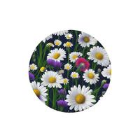 Juego de ambientador colgante de flores silvestres y acianos con margaritas, tarjetas redondas de fragancia de lavanda para interiores de automóviles, paquete de 10/24 tarjetas