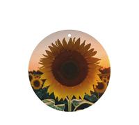 Juego de ambientador colgante de girasol y puesta de sol, tarjetas redondas de fragancia de lavanda para interior de automóviles, paquete de 10/24 tarjetas