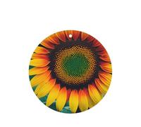 Juego de ambientador colgante de girasoles arcoíris, tarjetas redondas de fragancia de lavanda para interior de automóviles, paquete de 10/24 tarjetas